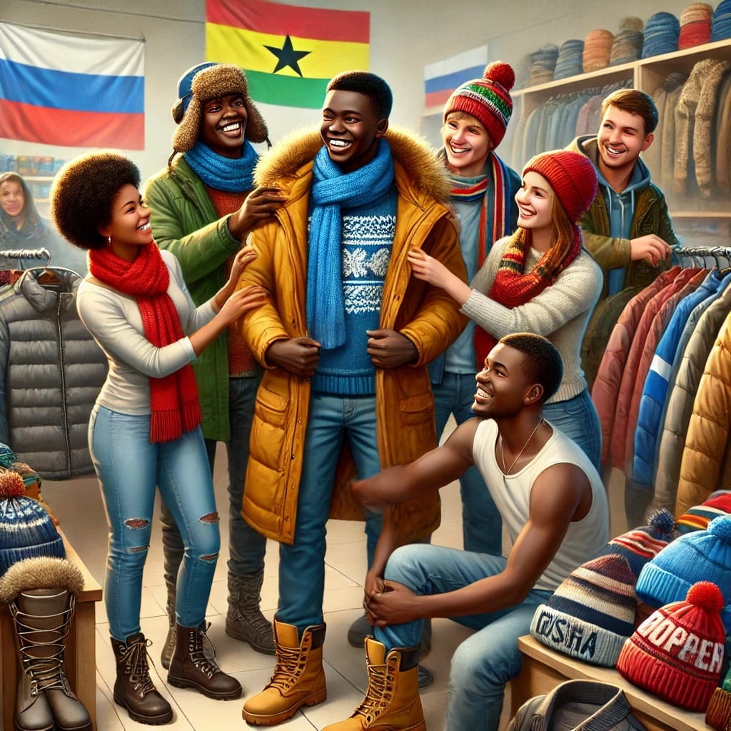 Ghanaians preparing for Russian winters