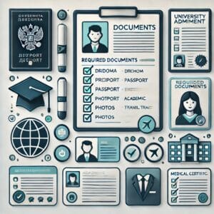 Required documents for university admission.