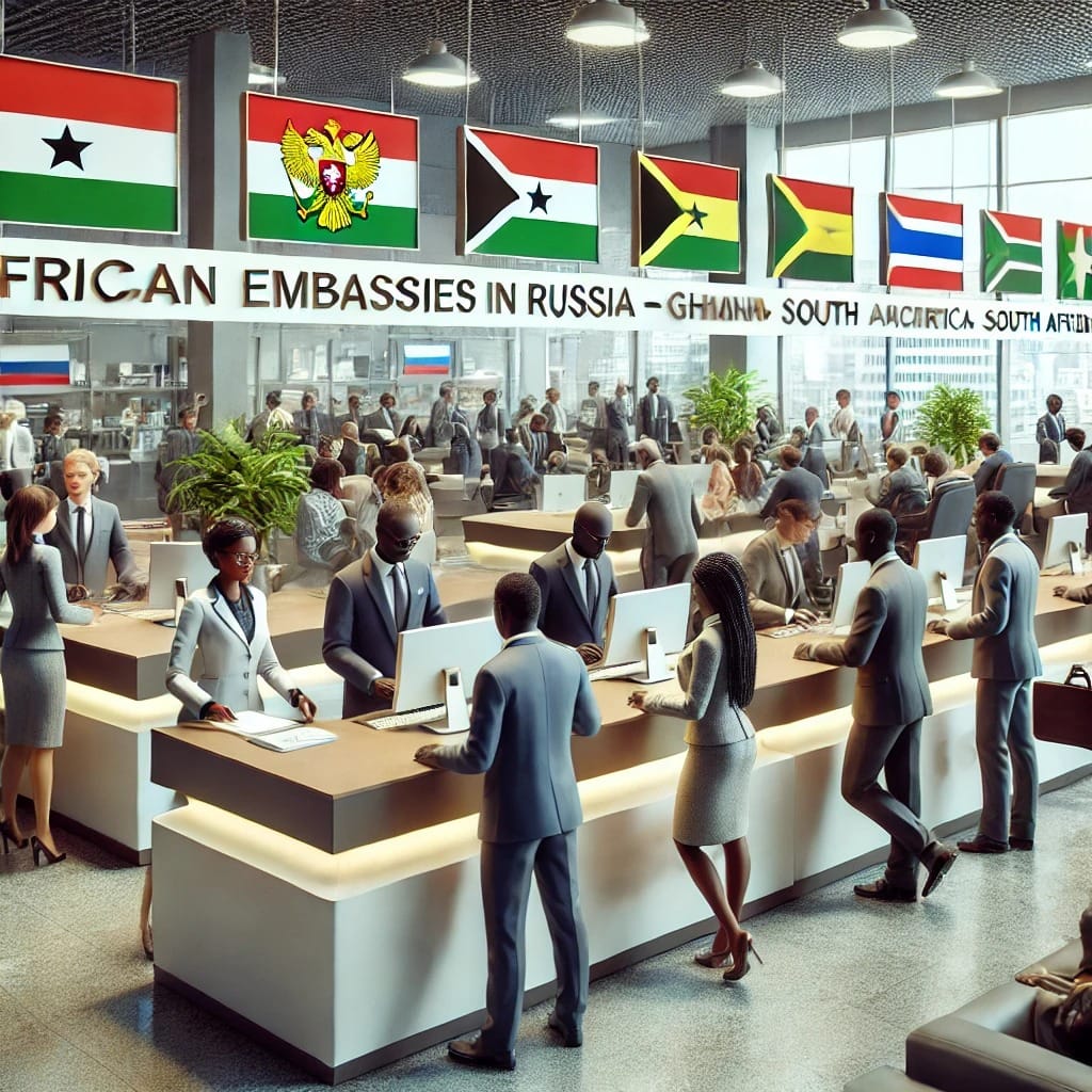African Embassies in Russia