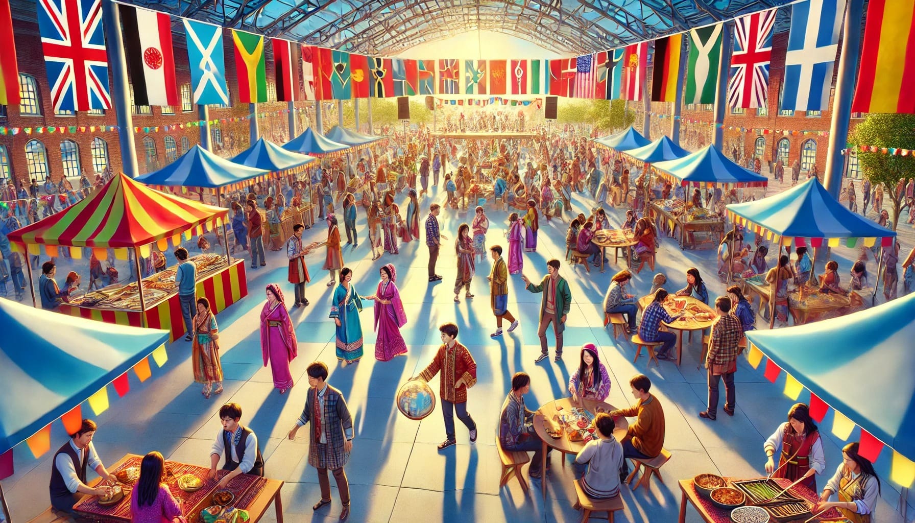 International students participating in a cultural exchange event